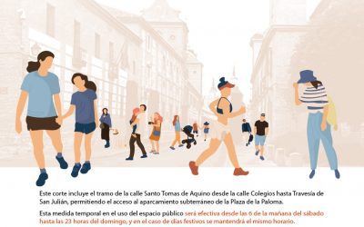 Desde el próximo fin de semana la Calle Colegios se peatonaliza para ampliar las zonas de paseo en Alcalá de Henares