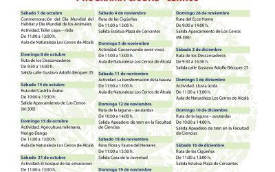 Medio Ambiente programa diez nuevas rutas y ocho actividades en el Parque de los Cerros dentro del Plan de Educación Ambiental