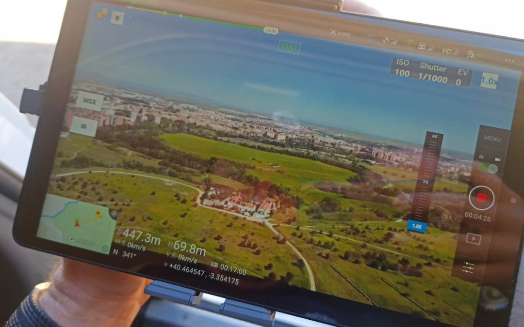 Los drones de la Policía Local de Alcalá de Henares sobrevuelan el Parque Natural de Los Cerros