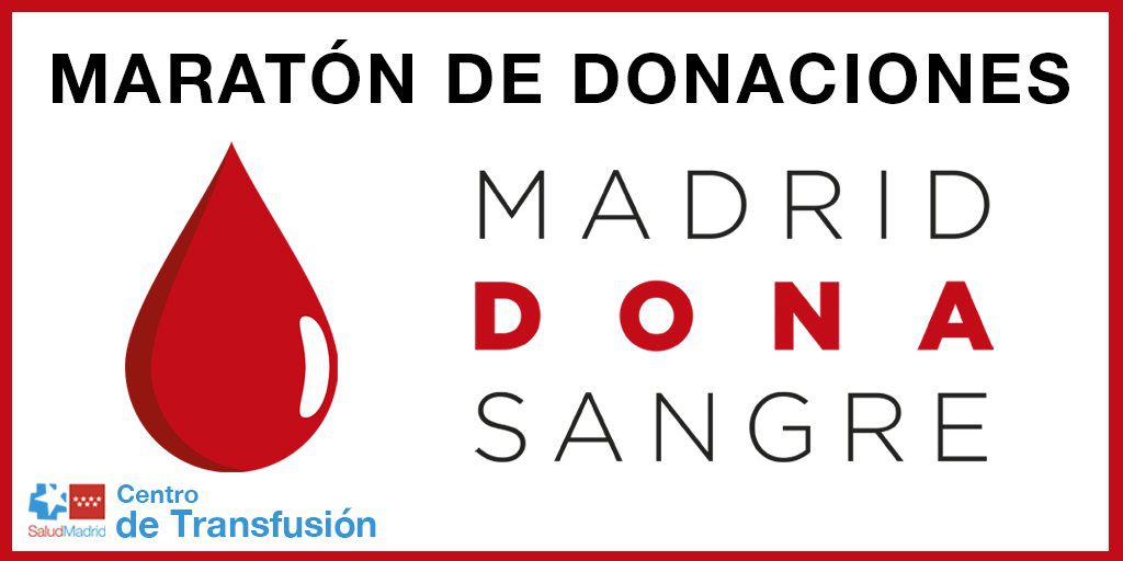 El Ayuntamiento de Alcalá anima a participar en el maratón de donación de sangre “Madrid dona sangre. Salva vidas, dona por lo menos dos veces al año”