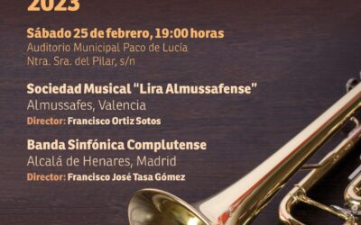 La Banda Sinfónica Complutense y la Sociedad Musical Lira Almussafense, de Valencia, protagonizarán el XXIII Encuentro de Bandas Ciudad de Alcalá