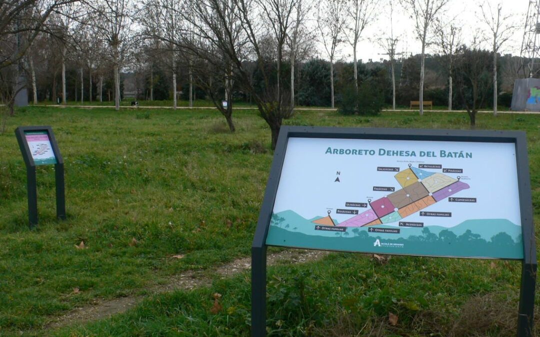 El Ayuntamiento de Alcalá mejora de la cartelería del Arboreto de Reyes Católicos