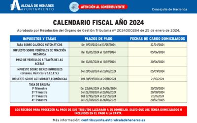 Aprobado el Calendario Fiscal para 2024