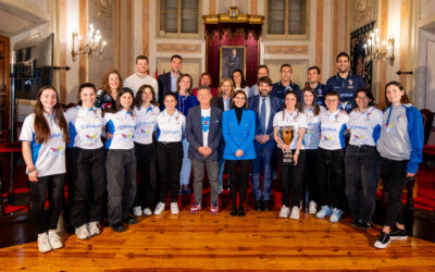 La alcaldesa Judith Piquet preside la recepción al Club Patín Alcalá Hockey por su victoria en la Copa de la Princesa