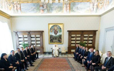 El Papa Francisco recibe en audiencia a la alcaldesa de Alcalá junto al resto de alcaldes del Grupo de Ciudades Patrimonio de la Humanidad de España